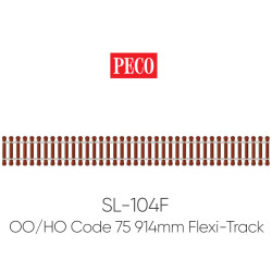 PECO SL-104F OO/HO Streamline C75 Steel Sleeper 914mm Yard Length Flexi-Track