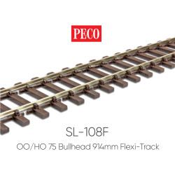 PECO SL-108F OO/HO Streamline Bullhead Track 914mm Yard Length Flexi-Track