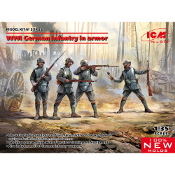 ICM 35722 WWI German Infantry in Armour 1:35 Figures Plastic Model Kit