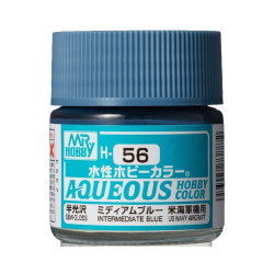 Mr Hobby Aqueous Hobby Colour H-056 Intermediate Blue (US) 10ml Acrylic Paint