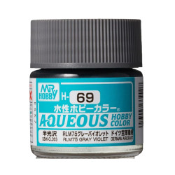 Mr Hobby Aqueous Hobby Colour H-069 RLM75 Grey (G) 10ml Acrylic Paint