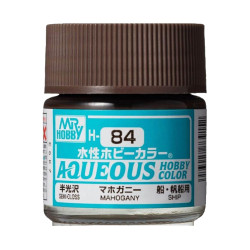 Mr Hobby Aqueous Hobby Colour H-084 Mahogany 10ml Acrylic Paint