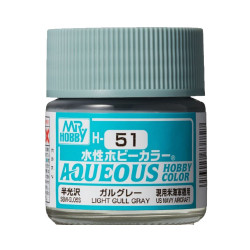 Mr Hobby Aqueous Hobby Colour H-051 Light Gull Grey (US) 10ml Acrylic Paint