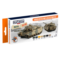 Hataka CS77 Modern British Army & RAF AFV Orange Line Acrylic Paint Set