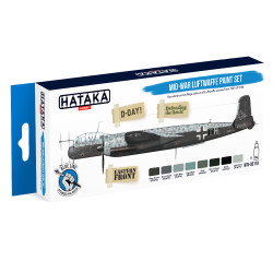 Hataka BS110 Mid-War Luftwaffe Blue Line Acrylic Paint Set