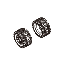 PD Racing Wheels & Tyres 2pcs 1:16 303-001