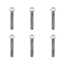 PD Racing B Head Hex Screw HM4x36 6pcs 861-096