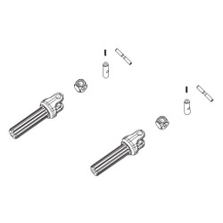 PD Racing Slider Shaft Male Assembly 2pcs 1:10 861-016