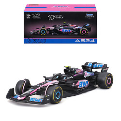 Bburago F1 BWT Alpine A524 2024 Gasly w/Helmet 1:43 Diecast Model B18-38220G
