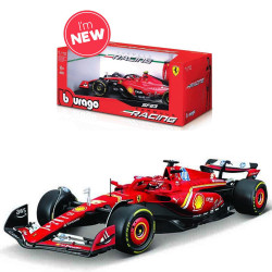 Bburago F1 2024 Ferrari SF-24 Sainz with Helmet 1:18 Diecast Model B18-16815S