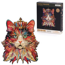 Rowood Cat King Wooden Jigsaw Puzzle TA002