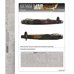 Kits World Avro Lancaster B.I/III Dambuster Wheels/Canopy Frame 1:72 Paint Mask