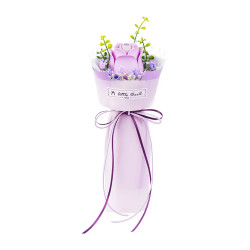 ROKR Floral Art: Purple Rose Bouquet DIY 3D Puzzle Model AF021