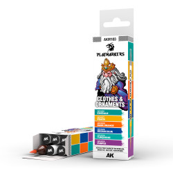 AK Interactive Playmarkers - Clothes & Ornaments - 6-Pack Acrylic Markers AKM103