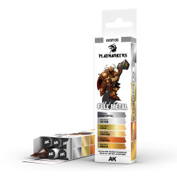 AK Interactive Playmarkers - Full Metal - 6-Pack Acrylic Paint Markers AKM105