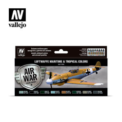 Vallejo 71164 Luftwaffe Maritime & Tropical Paint Set WWII - 8 x 18ml Bottles