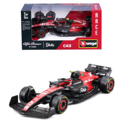 Bburago F1 Alfa Romeo Stake C43 #24 Zhou Guanyu 2023 1:43 Model 38085G