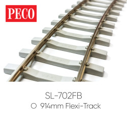 PECO SL-702FB O Gauge Concrete Sleeper 914mm Yard Length Streamline Flexi-Track