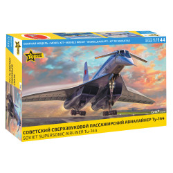 Zvezda 7045 Tu-144 Tupolev Supersonic Civil Airliner 1:144 Model Kit