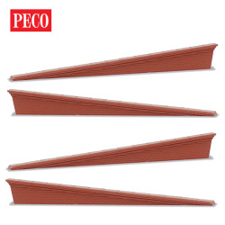 PECO NB-66 Platform Edging Ramps - Brick (2 Pairs) N Gauge