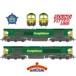 Bachmann Branchline 50-002SFX Class 66/6 66606 Freightliner Green