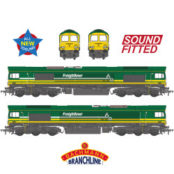 Bachmann Branchline 50-012SF Class 66/6 66601 Freightliner 60 1965-2025 Green