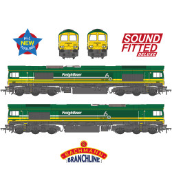 Bachmann Branchline 50-012SFX Class 66/6 66601 Freightliner 60 1965-2025 Green