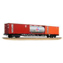 Bachmann Branchline 38-628A FFA Inner Flat BR Blue TOPS 2 x 20ft & 1 x Tank ISO