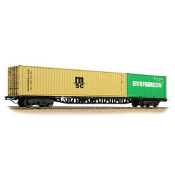 Bachmann Branchline 38-628B FFA Inner Flat BR Blue (TOPS) 20ft & 40ft ISO Cont.