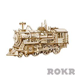 ROBOTIME ROKR Locomotive Mechanical Wooden Model Kit LK701