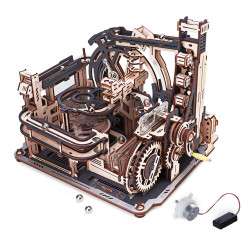 ROKR Marble Spaceport Marble Run 3D Wooden Puzzle Model Kit LGC01