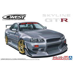 Aoshima 06990 C-West Skyline GT-R '02 BNR34 (Nissan) 1:24 Model Kit