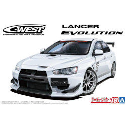 Aoshima 06929 C-West CZ4A Lancer Evolution X '07 (Mitsubishi) 1:24 Model Kit