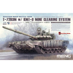 Meng Models TS-053 Russian T-72B3M Tank w/KMT-8 Mine Clearing 1:35 Model Kit