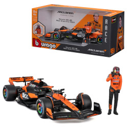 Bburago F1 McLaren MCL38 2024 With Driver Figure Piastri 1:24 Diecast Car 28040P