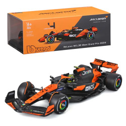 Bburago F1 McLaren MCL38 2024 With Helmet Norris 1:24 Diecast Car 28033N