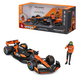 Bburago F1 McLaren MCL38 2024 With Driver Figure Norris 1:24 Diecast Car 28040N