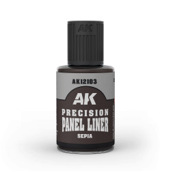 AK Interactive 12103 Precision Panel Liner - Sepia 30ml