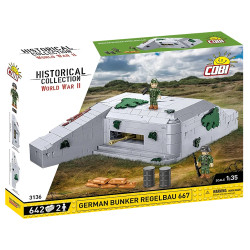 COBI 3136 German Bunker Regelbau 667 HC: WWII 1:35 Brick Model 642pcs