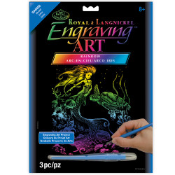 Royal & Langnickel Mermaid Foil Rainbow Foil Engraving Art Project RAIN28