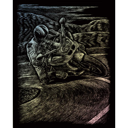 Royal & Langnickel Motorcycle Holographic Foil Engraving Art HOLO19