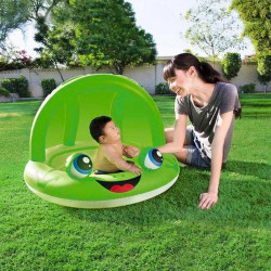 Bestway Inflatable Frog Shaded Play Paddling Pool 52189