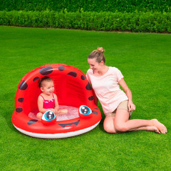 Bestway Inflatable Ladybird Shaded Play Paddling Pool 52189