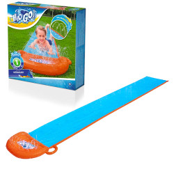 Bestway H2OGO! Single 16ft Water Slide Extra Slippy Built in Sprinklers 52326