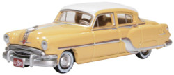 Oxford Diecast 87PC54002 Pontiac Chieftain 4 Door 1954 White/Maize Yellow HO