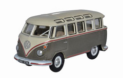 Oxford Diecast 76VWS009 Volkswagen T1 Samba Bus Mouse Grey/Pearl White OO Gauge