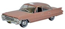 Oxford Diecast 87CSD61001 Cadillac Sedan DeVille 1961 Topaz Metallic HO