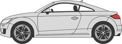 Oxford Diecast 76TT003  Audi TT Coupe Floret Silver OO Gauge