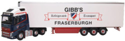 Oxford Diecast 76VOL4011 Volvo FH4 GXL '13 Fridge Trailer Gibbs Fraserburgh OO