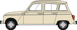 Oxford Diecast 76RN001  Renault 4 Beige OO Gauge